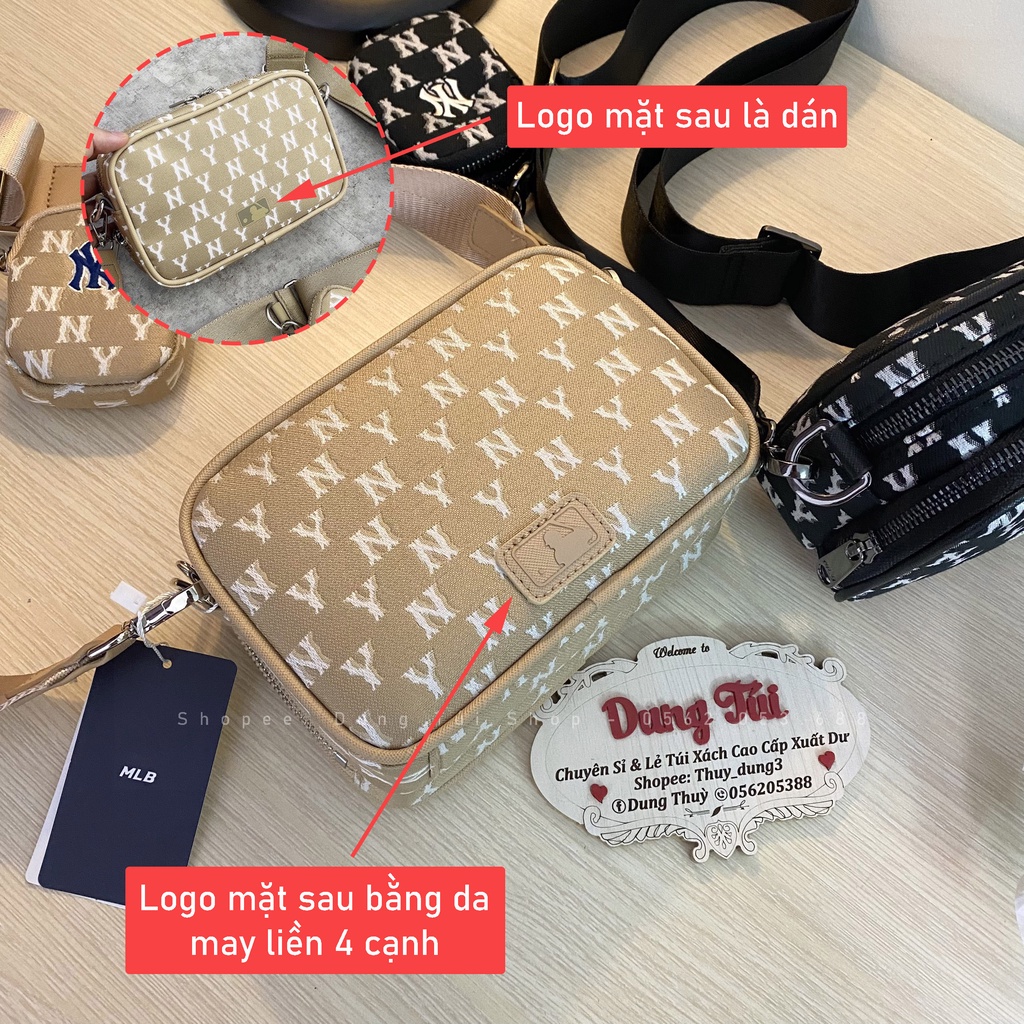 Túi đeo chéo NY size 18 kèm túi mini chất canvas dày  đủ màu