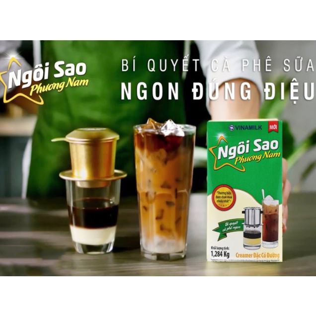 Sữa đặc Ngôi sao Phương Nam Xanh lá HỘP GIẤY 1284G