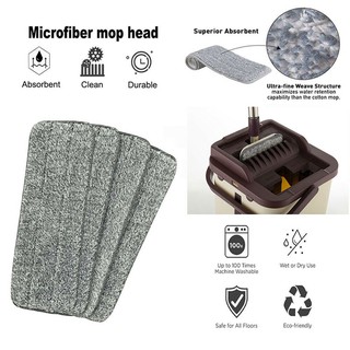 1 cái Dụng cụ lau nhà Vải lau Thay thế thực tế Sợi nhỏ có thể giặt được Cây lau nhà Bụi Cây lau nhà Tấm lau nhà đầu