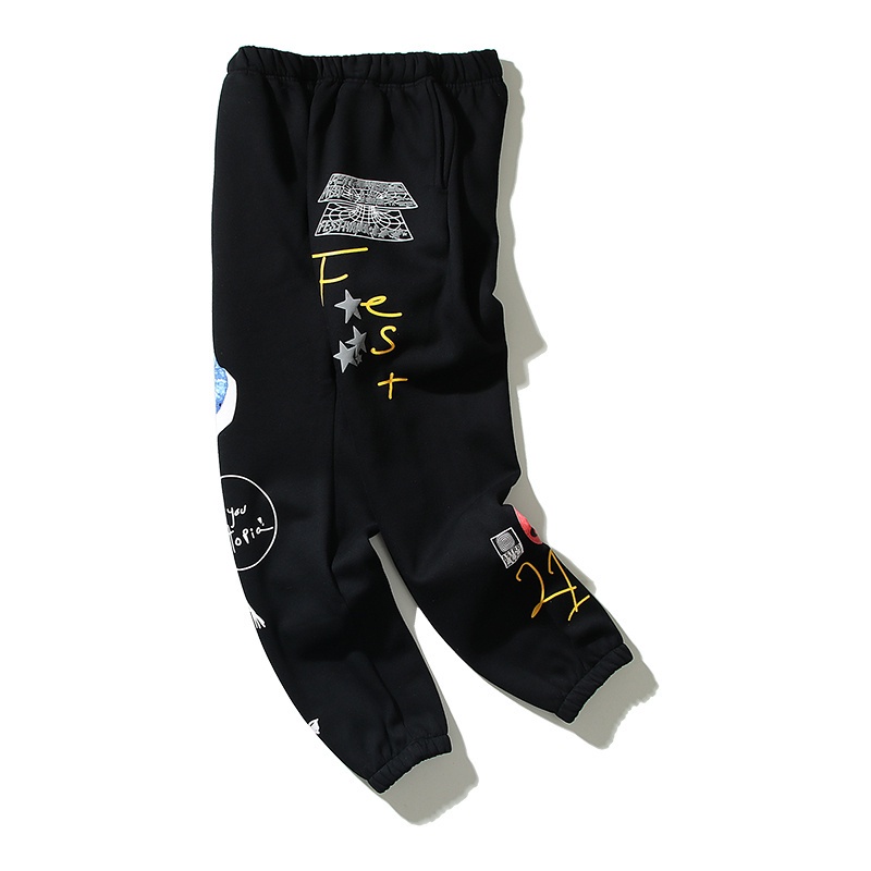Quần Thể Thao Cotton Lưng Thun In Hình Xương Rồng Jack Travis Scott Thời Trang Cho Nam Và Nữ