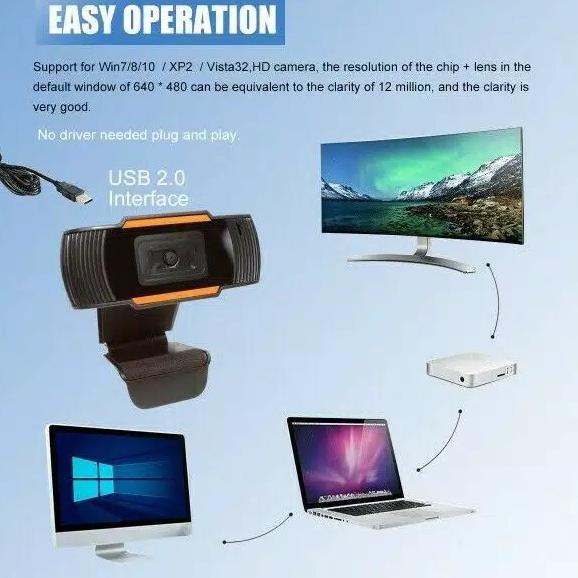 Webcam Hd 720 Tự Động Lấy Nét Cho Máy Tính Laptop | BigBuy360 - bigbuy360.vn