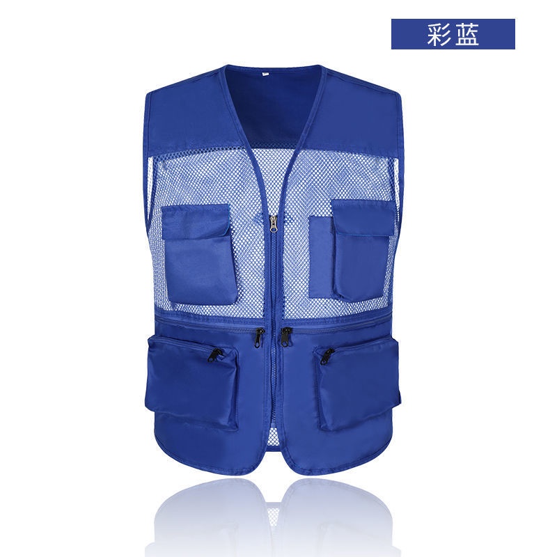 Áo Ba Lỗ Phối Lưới Mỏng Thoáng Khí Nhiều Túi Thời Trang Mùa Hè