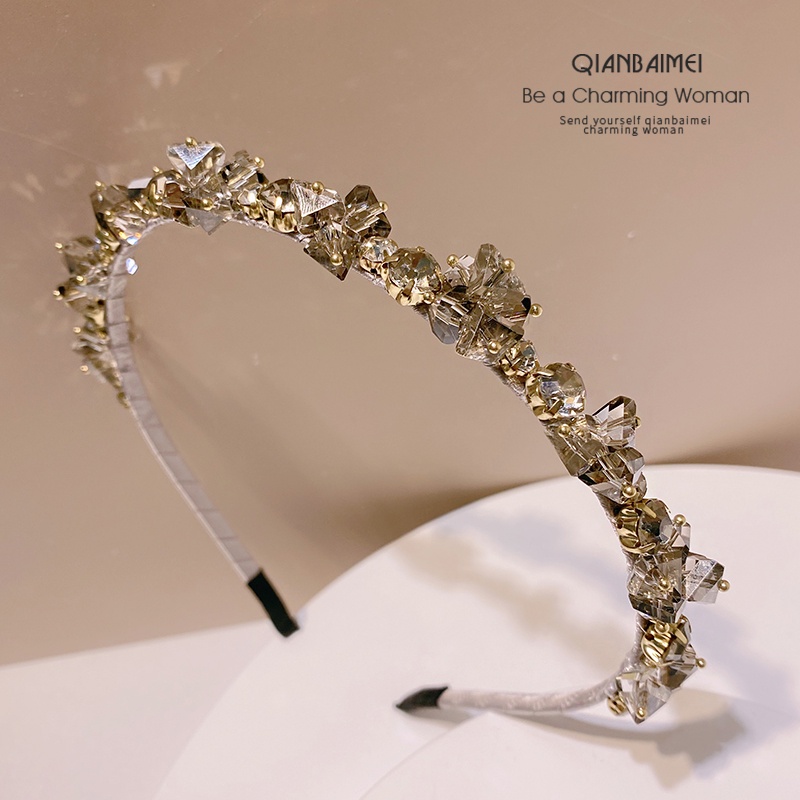 Cài Tóc Đính Đá Pha Lê Phong Cách Hàn Quốc Thanh Lịch Dành Cho Nữ