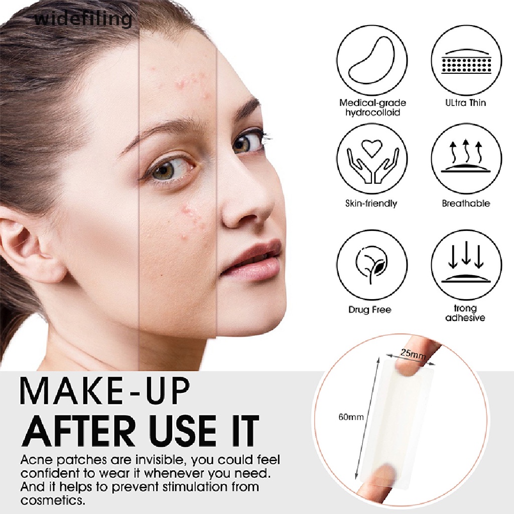 Bộ 2 Miếng Dán Kích Thước Lớn Chứa Hydrocolloid Hỗ trợ giảm mụn