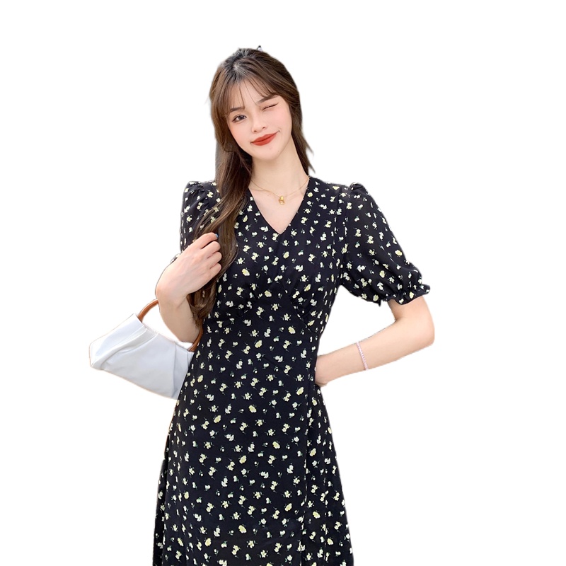 Đầm hoa PERTY xẻ tà thời trang Hàn Quốc cho nữ