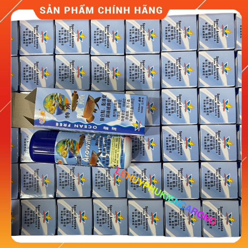 Chai Số 4 OCEAN FREE Chuyên Trị Nấm Trắng, Nấm Velet Sán Mang Cho Cá Rồng Chai 150ml