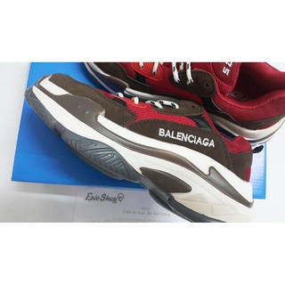 (Ảnh thật+Full box) Giày Balen Triple S đỏ đô