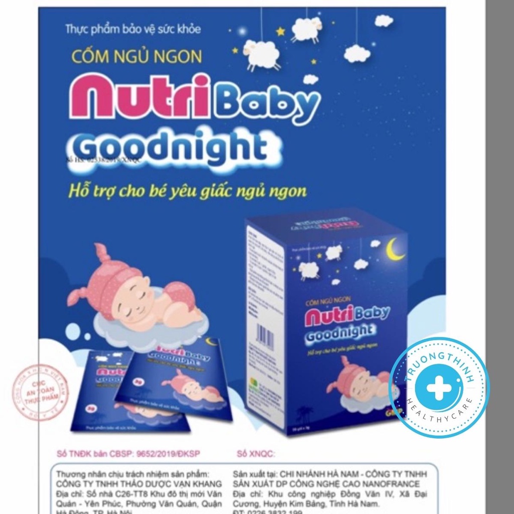 Ngủ ngon cho bé, giúp bé ngủ ngon NUTRIBABY GOODNIGHT