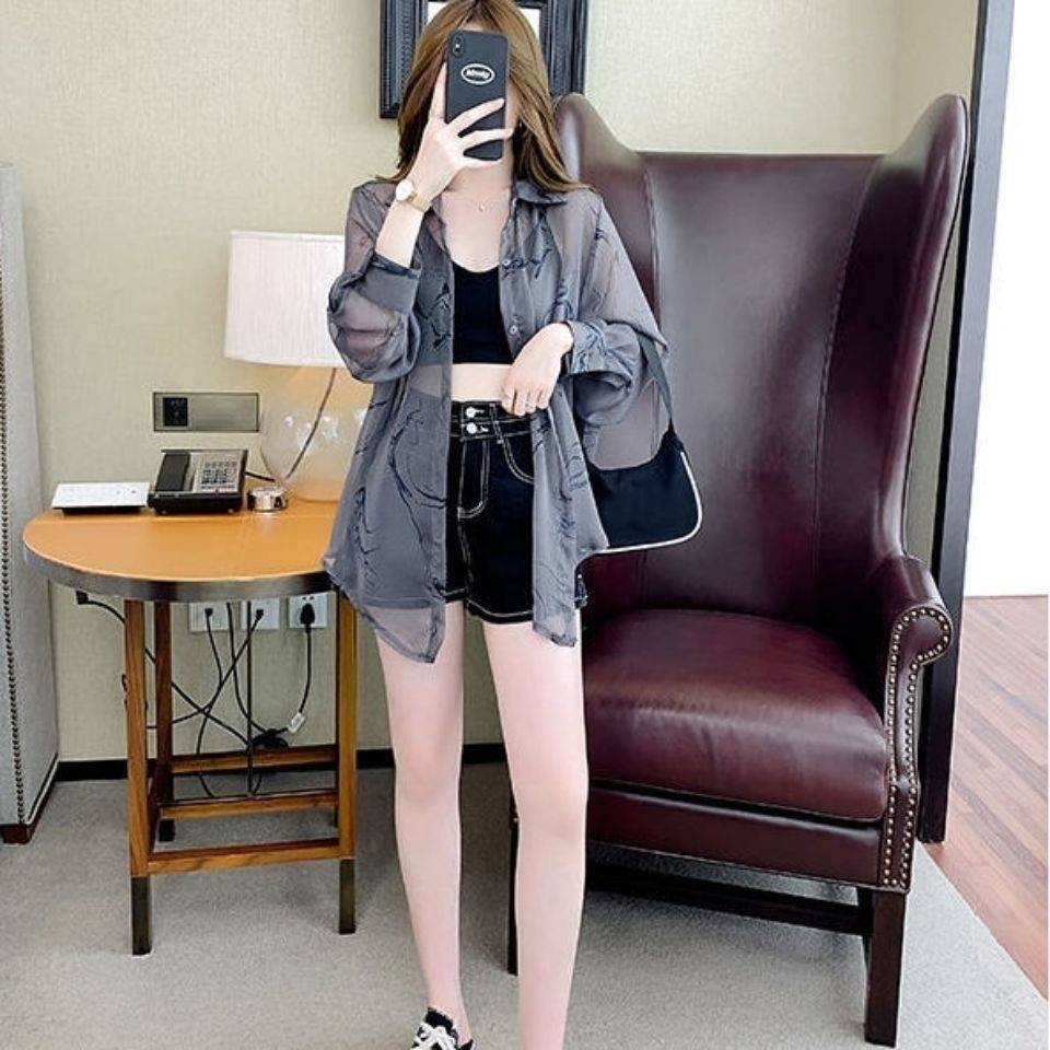 Áo Khoác Voan Mỏng Tay Dài Chống Nắng Thời Trang Mùa Hè Kiểu Mới