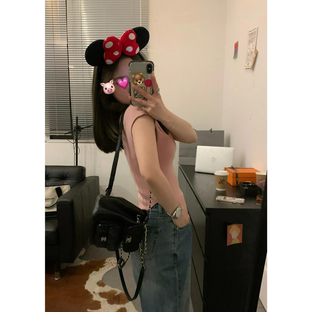 ZHELIHANGFEI Classy Ouni Slimmer Áo Dệt Kim Ngắn Tay Cổ Đứng Cỡ Nhỏ Phong Cách Chị Em Hàn Quốc Arc Edge A4