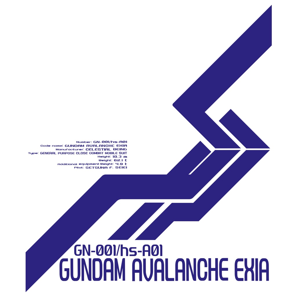 Decal Nước 1010 Cho MG MB Exia Avalanche R1 R4 Đứng