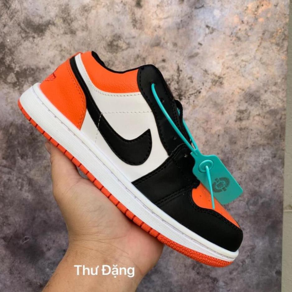 Giày thể thao JD1 low đen cam , giày sneaker jordan 1 cổ thấp màu cam full box bill