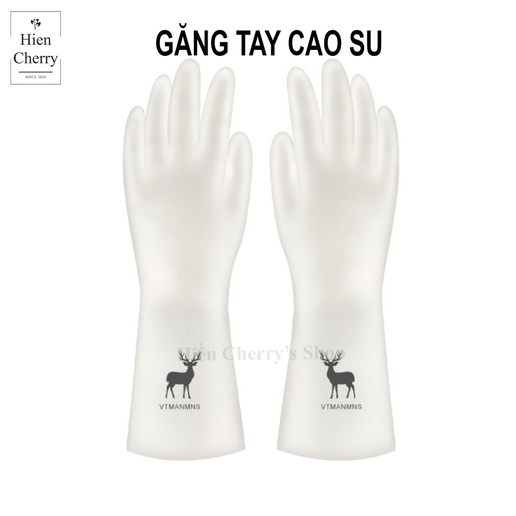 Găng tay cao su con hươu, găng tay rửa bát chất liệu cao su tự nhiên, siêu bền siêu dai, bảo vệ da tay