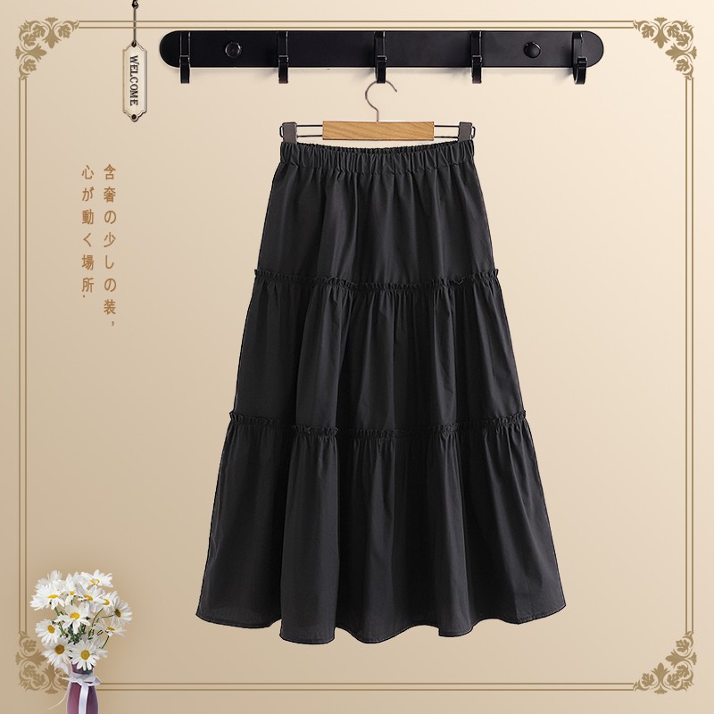 Chân váy xoè dài qua gối - Chân váy tầng Ullzang siêu hot - chân váy dài cho giới trẻ -Chân Váy Dài Lưng Cao Thời Trang | BigBuy360 - bigbuy360.vn