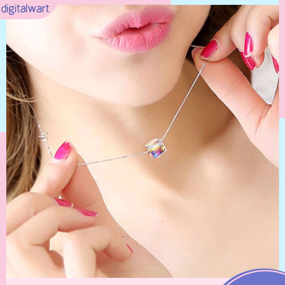 Dây Chuyền Đính Đá Vuông Nhiều Màu Thời Trang