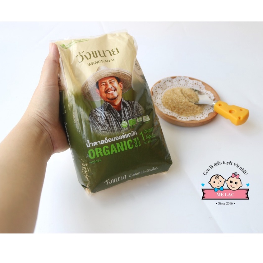 [WANGKANAI] Đường mía hữu cơ Thái Lan gói 1kg, tạo ngọt an toàn cho bé và gia đình