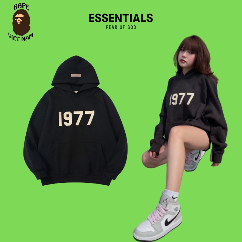 Áo Hoodie Essentials FOG 1977, Fear Of God Essentials Hoodie SS2022 chất liệu Cotton Nỉ bông,4 màu BapeVN