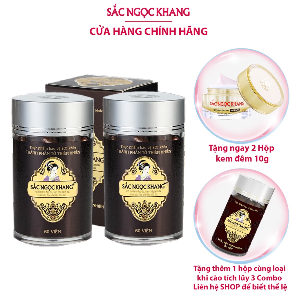 Combo 2 Viên Uống Sắc Ngọc Khang ++ Hộp 60 viên | Thế Giới Skin Care