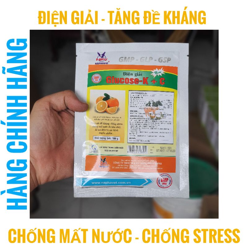 NPV GLUCOSE KC 100G - BÙ NƯỚC, TĂNG ĐỀ KHÁNG GIA SÚC, GIA CẦM