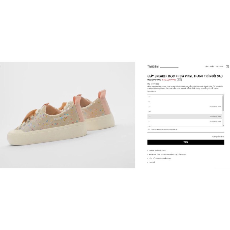 Giày zara cho bé xuất dư