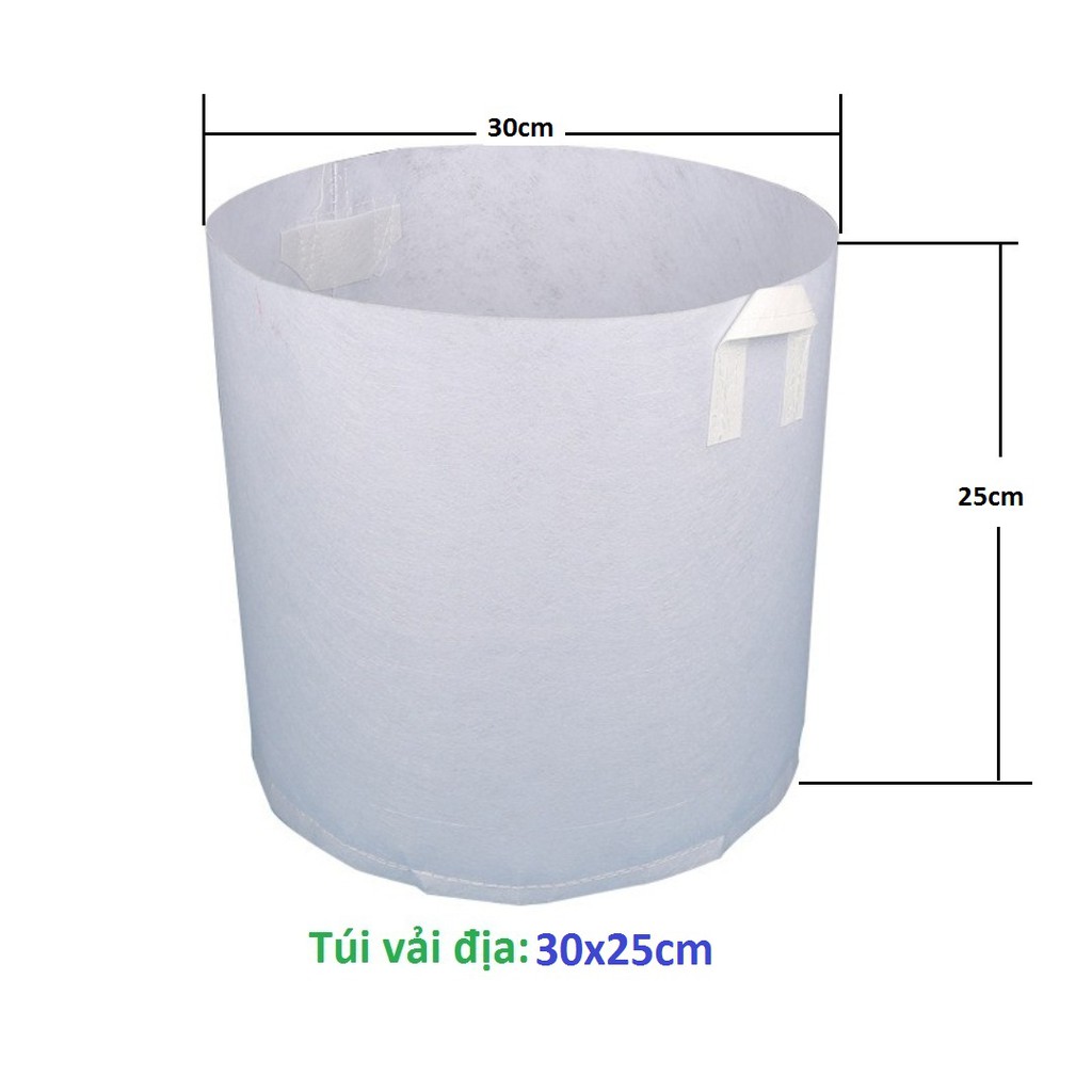 Túi Vải Trồng Cây 2 quai xách kích thước 30x25cm