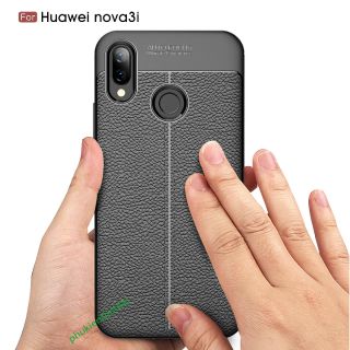 Ốp lưng Huawei Nova 3i chống sốc vân da hiệu Auto Focus siêu bền