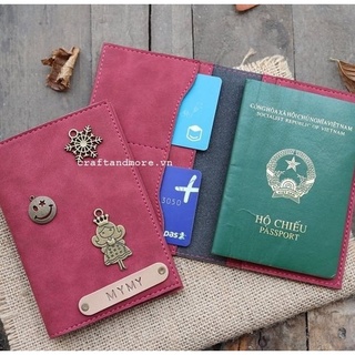 Túi đựng passport đỏ tía + hơn 20 màu khác