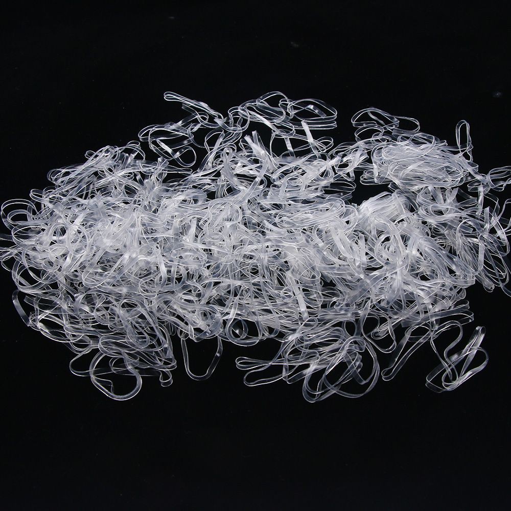 500 dây thun cột tóc màu trong suốt