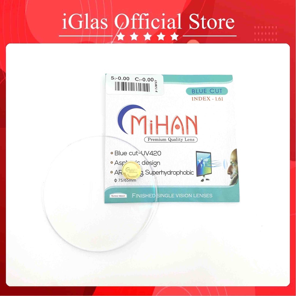 Mắt Kính iGlas Cận Loạn Viễn Thị - Tròng kính chống xước, chống ánh sáng xanh, chống tia UV, đổi màu khi ra nắng cao cấp