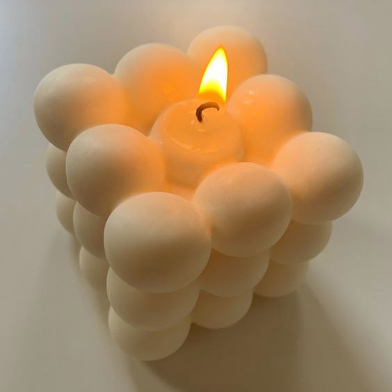 Bubble candle, Nến thơm trang trí, Handmade by oniõ, kích thước 6x6cm, trọng lượng 130g