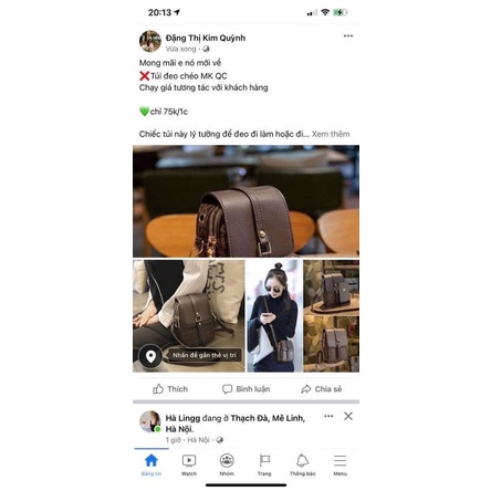 Túi đeo chéo MK màu nâu hàng đẹp