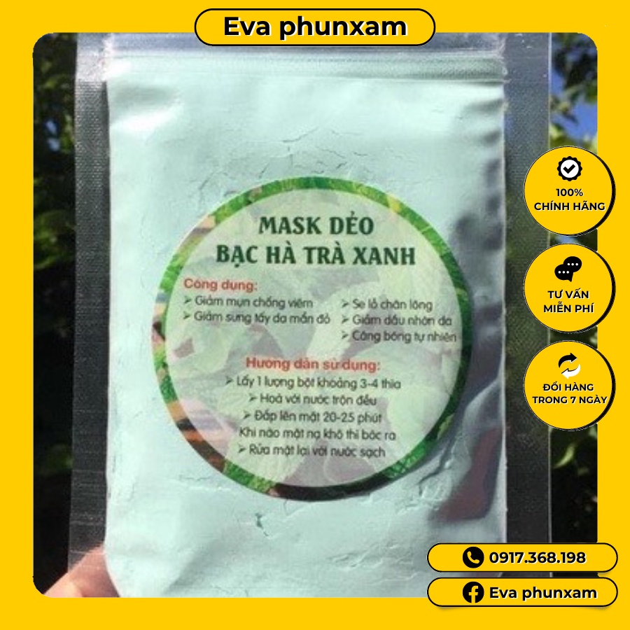 Mặt nạ bạc hà dưỡng da ,loại bỏ mụn,tẩy sạch bụi bẩn thu nhỏ lỗ chân lông