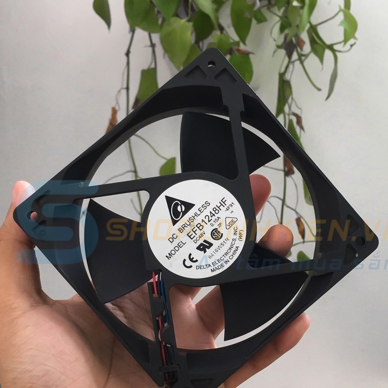Quạt tản nhiệt 48V 12x12x3.2CM cho tủ điện, fan Delta EFB1248HF DC48V 0.15A - ShopLinhKienM2M
