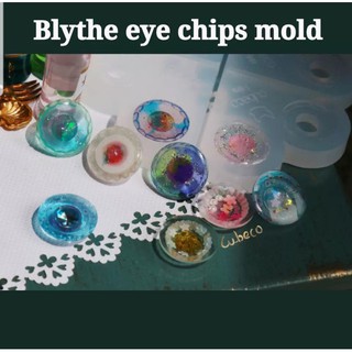 Khuôn silicone trong dẻo đổ resin làm mắt búp bê Blythe 14mm phong cách bánh ngọt