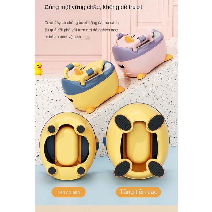 (kèm lót+ cọ) Bô Đi Vệ Sinh Chất Lượng Cao Dành Cho Bé Trai Và Bé Gái