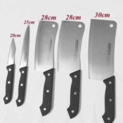 BỘ DAO INOX 5 MÓN KITCHEN KNIFE MADE IN THÁI LAN SIÊU BÉN