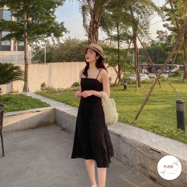 Váy hai dây dáng xòe tiểu thư, Đầm hai dây dáng xòe trẻ trung nữ tính | BigBuy360 - bigbuy360.vn