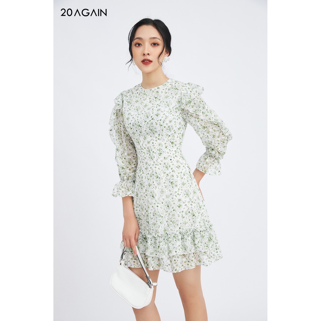 Đầm xòe dài tay gấu 2 tầng bèo - 20 Again - DEC0054 | BigBuy360 - bigbuy360.vn