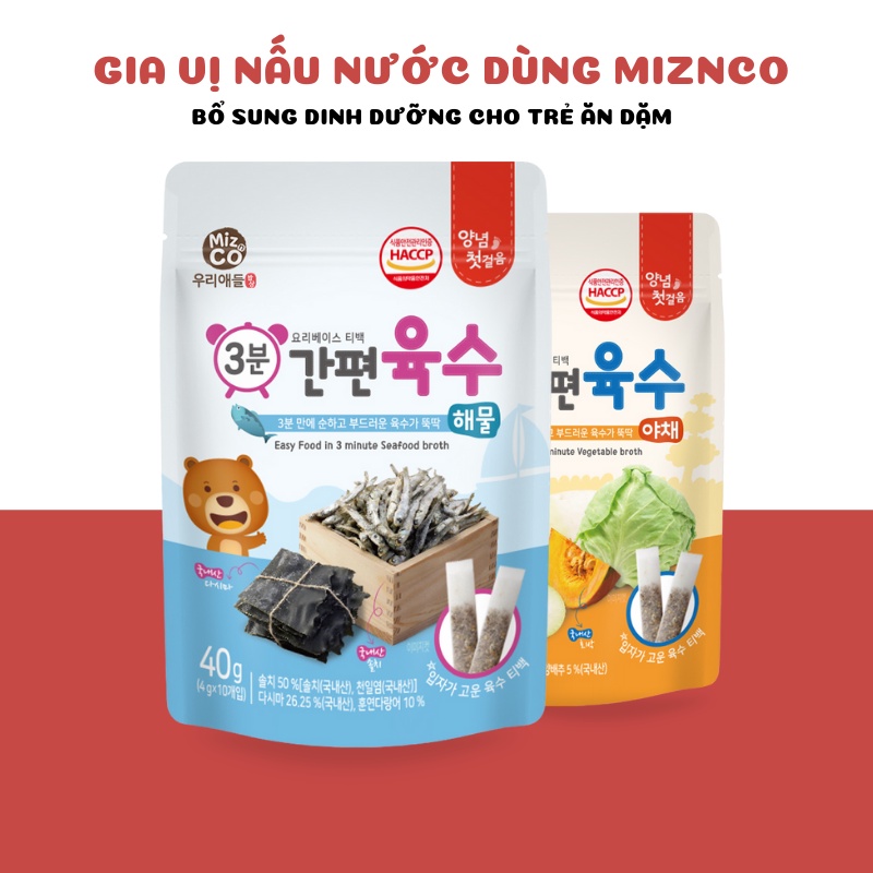 Gia vị nấu nước dùng cho trẻ MIZNCO Dành cho trẻ từ 6 tháng tuổi - FORBEE
