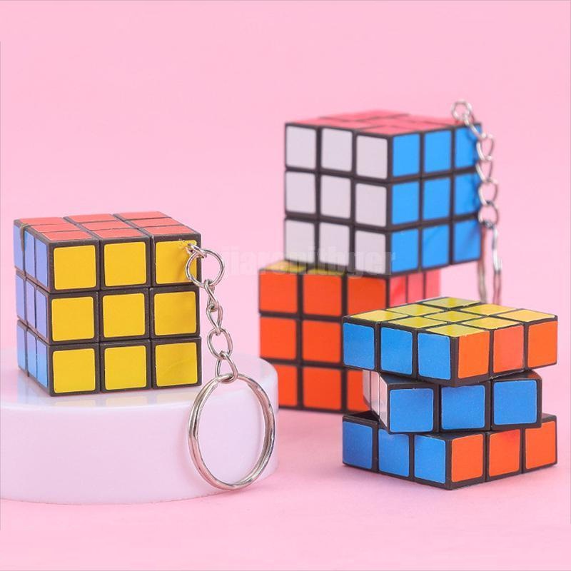 Khối rubik 3x3x3 10mm đồ chơi giáo dục cho trẻ em Loại Rubik Trơn và Loại Có Móc Khóa