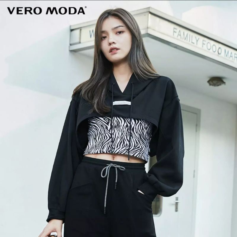 áo nỉ hoodies croptop vero moda auth newtag