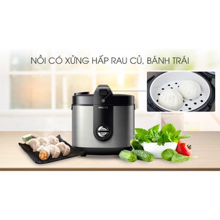 Nồi cơm điện Philips 2 lít HD3132/66 Bạc