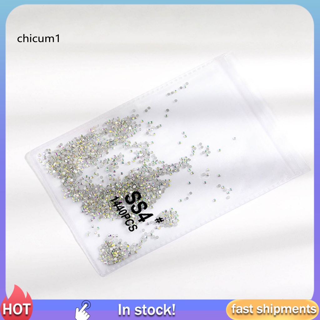 Đá Kim Cương Giả Đáy Phẳng Trong Suốt Trọng Lượng Nhẹ Trang Trí Móng Tay/Điện Thoại