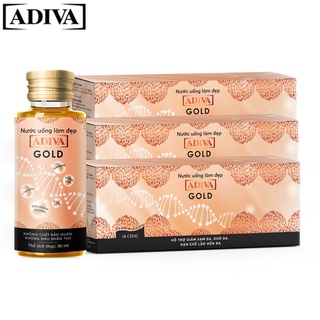 Combo 3 Hộp Gold Adiva Collagen 14 lọ hộp - Làm giảm nếp nhăn, ngăn ngừa