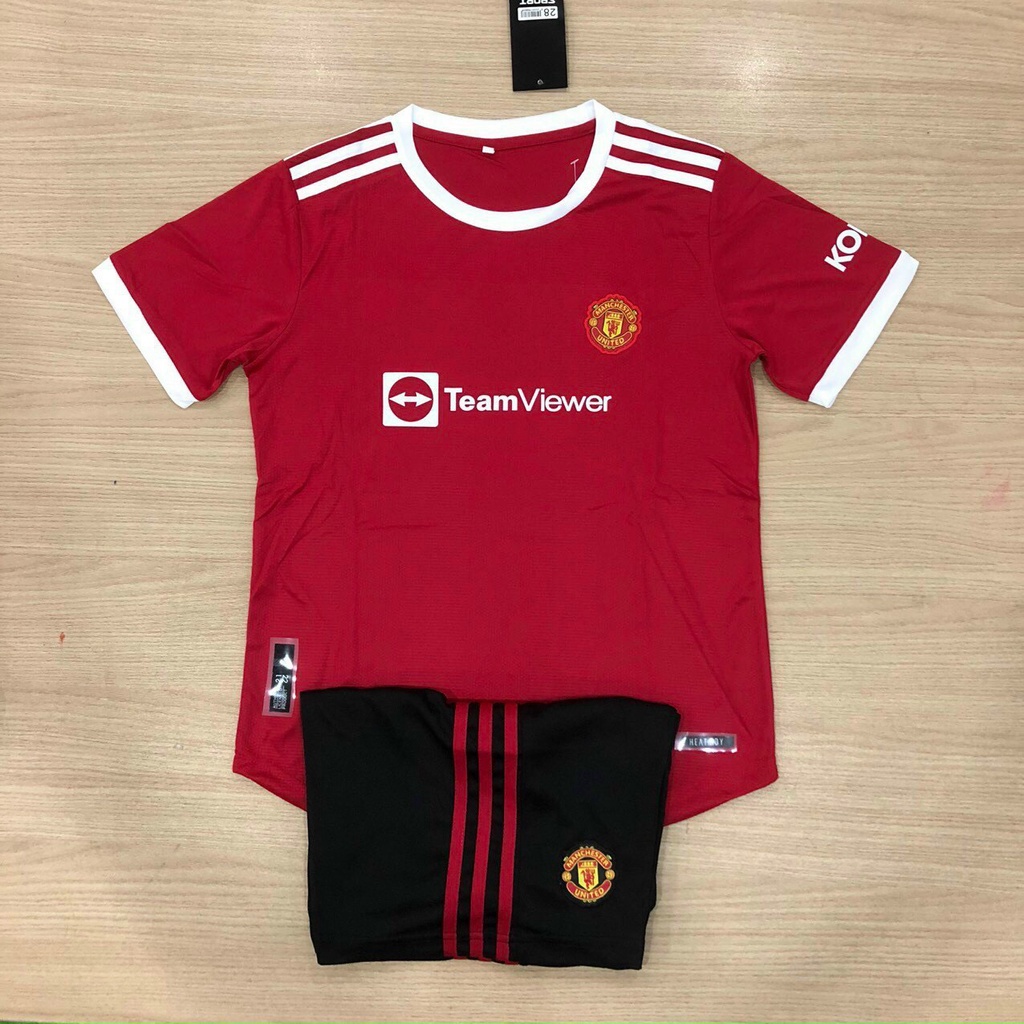 ✼►┅Quần Áo Bóng Đá Trẻ Em CLB Manchester United Vải Thun Lạnh Cao Cấp
