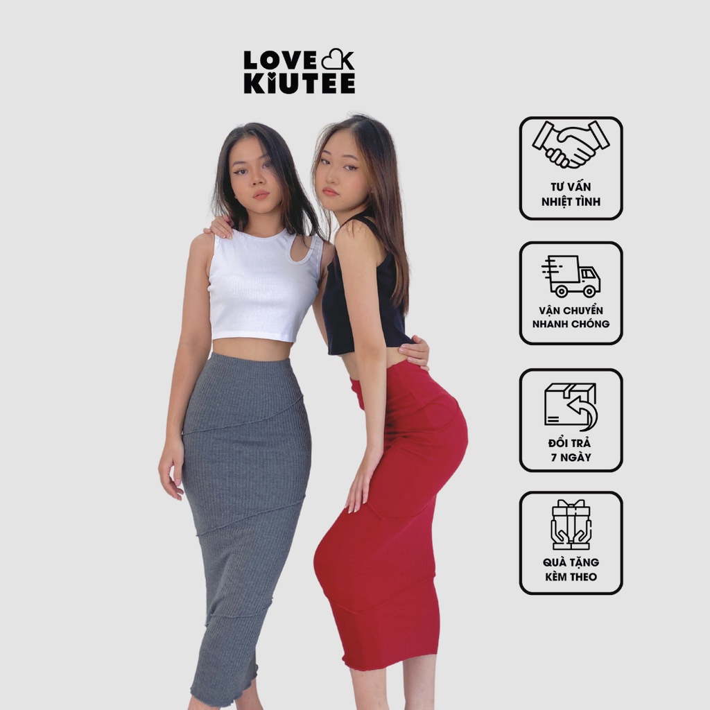 Chân váy ôm dáng dài thiết kế đẹp Victoria Midi Skirt LOVEKIUTEE