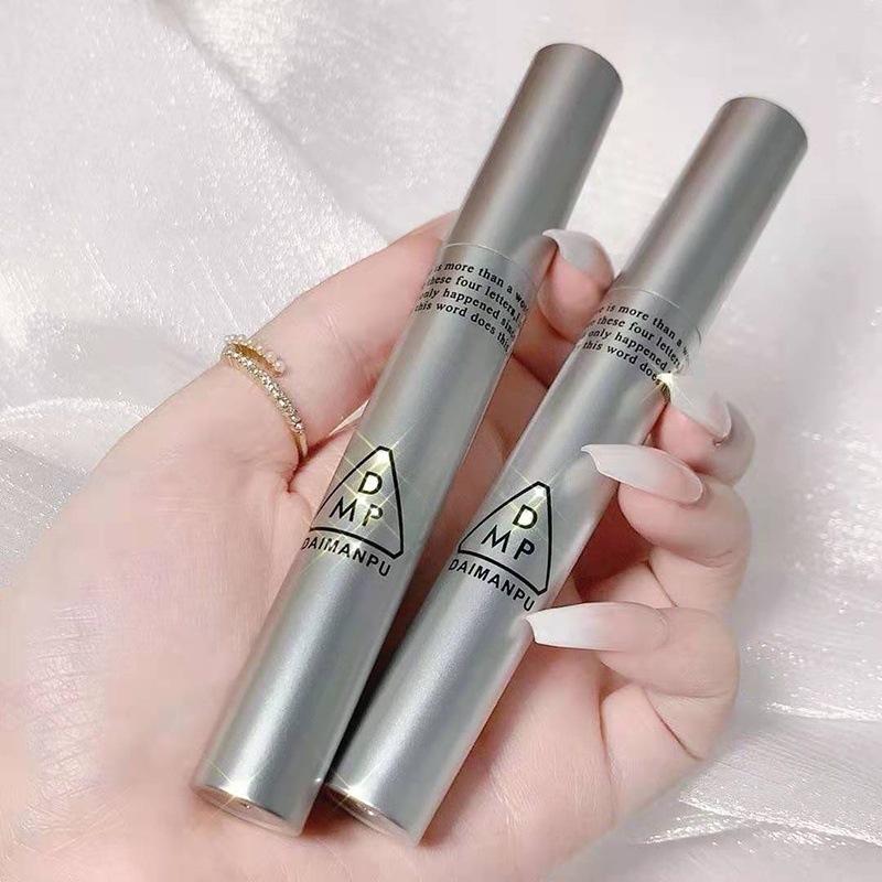 Son kem tint lì DAIMANPU mềm mịn như nhung chống thấm nước chống khô môi lâu trôi thiết kế vỏ màu bạc/ đen