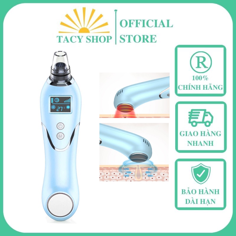 Máy hút mụn đầu đen nóng lạnh FINOSE,lực hút mạnh mẽ, massage chườm nóng lạnh, loại bỏ mụn bã nhờn, phục hồi chăm sóc da