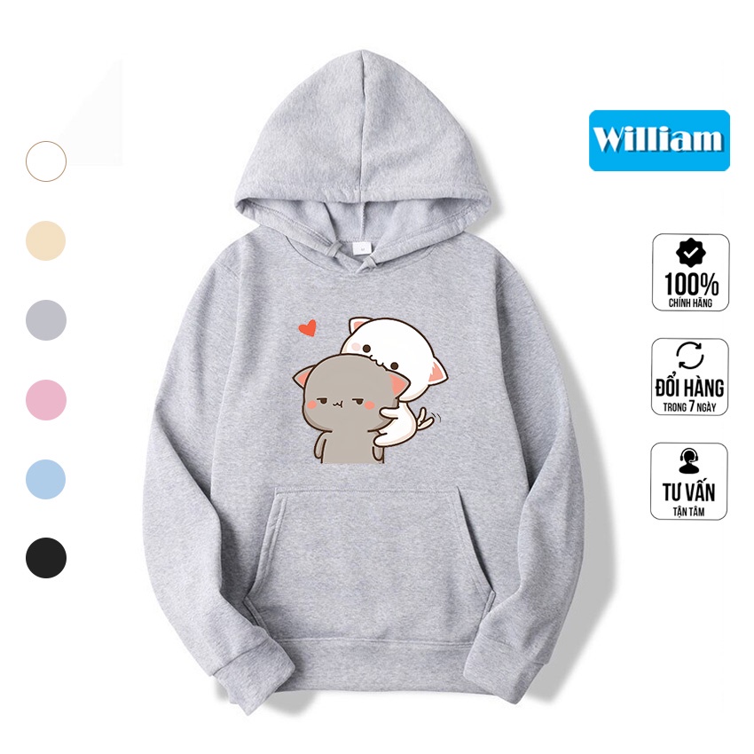 Áo hoodie nam nữ hình Mèo dễ thương chất nỉ bông dày dặn, in Pet cao cấp William - DS212