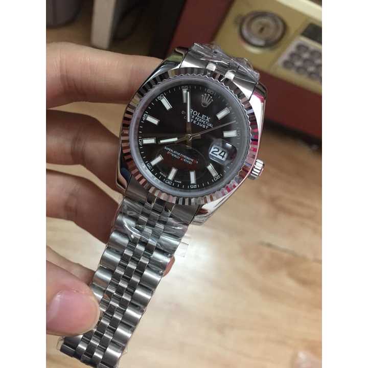 Đồng hồ Nam Rolexs máy nhật đẹp dòng cơ Automatic size 38mm-41mm mặt đen, xám